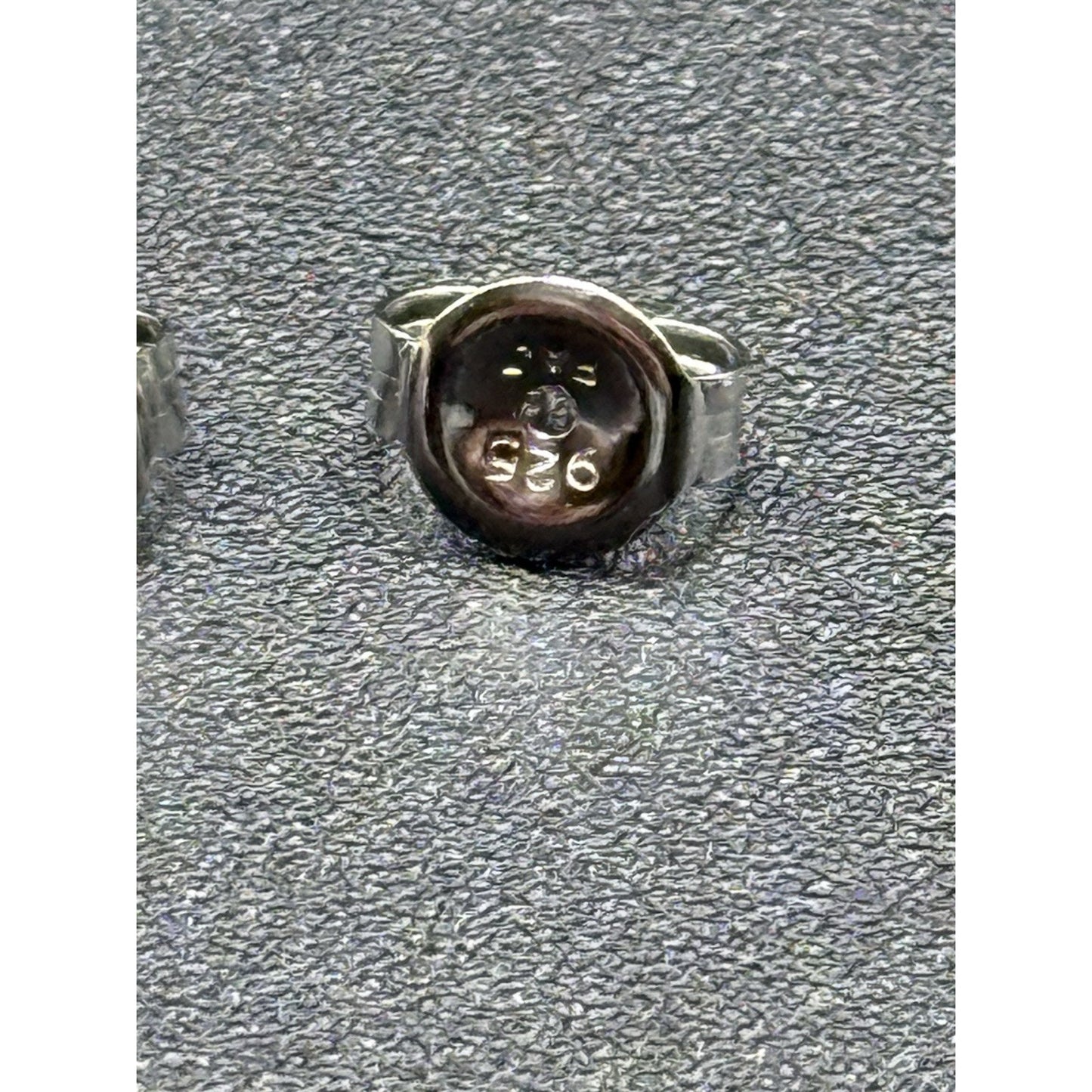 Excellent Used Condition Sterling Silver 4ctw Cubic Zirconia Stud Earrings N19