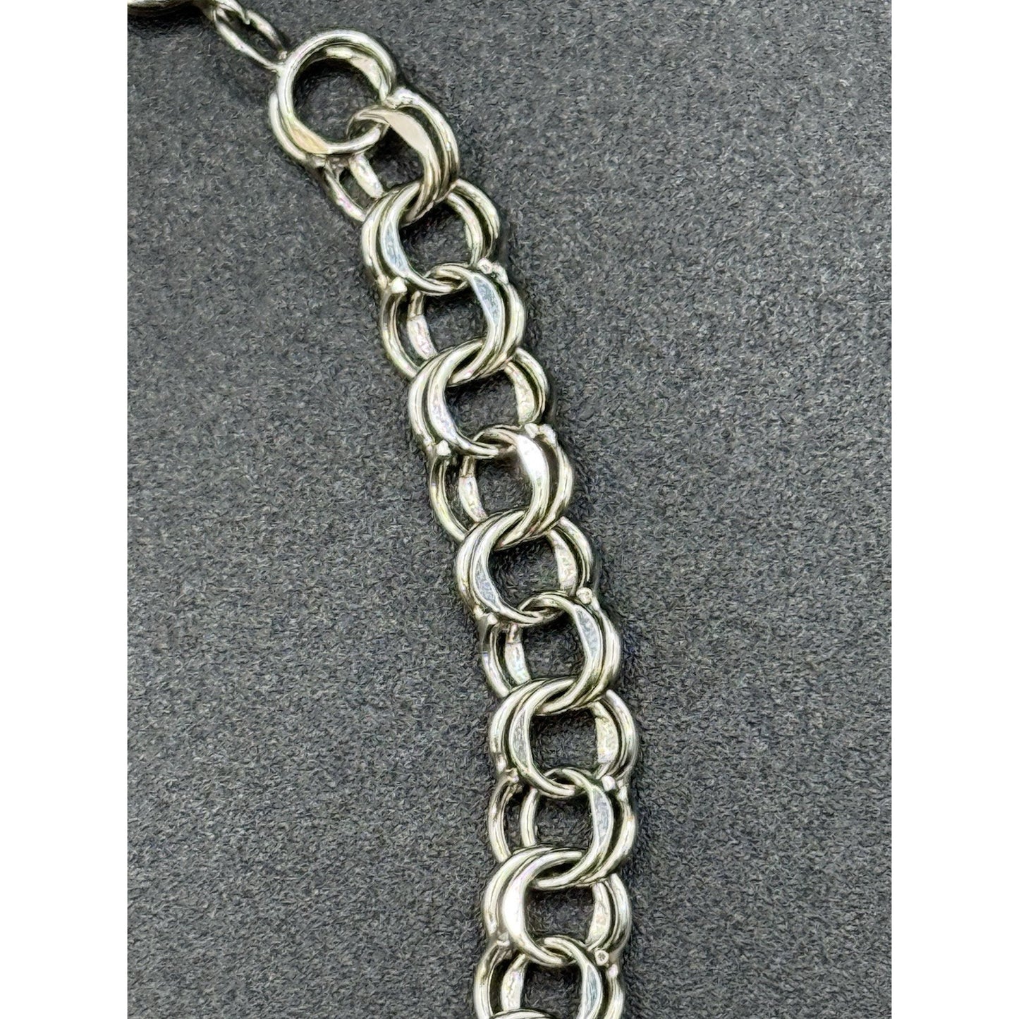 7.25” Sterling Silver Charm Bracelet 7 Grams 925 N28