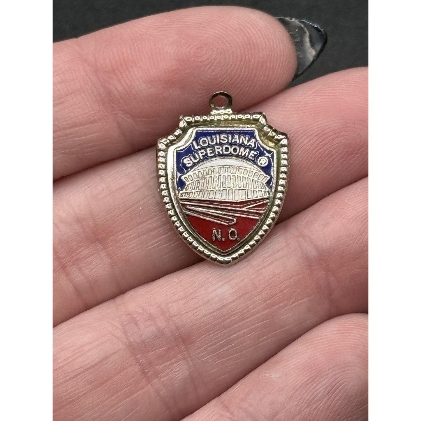 Vintage Sterling Silver Louisiana Superdome Charm 925 N28