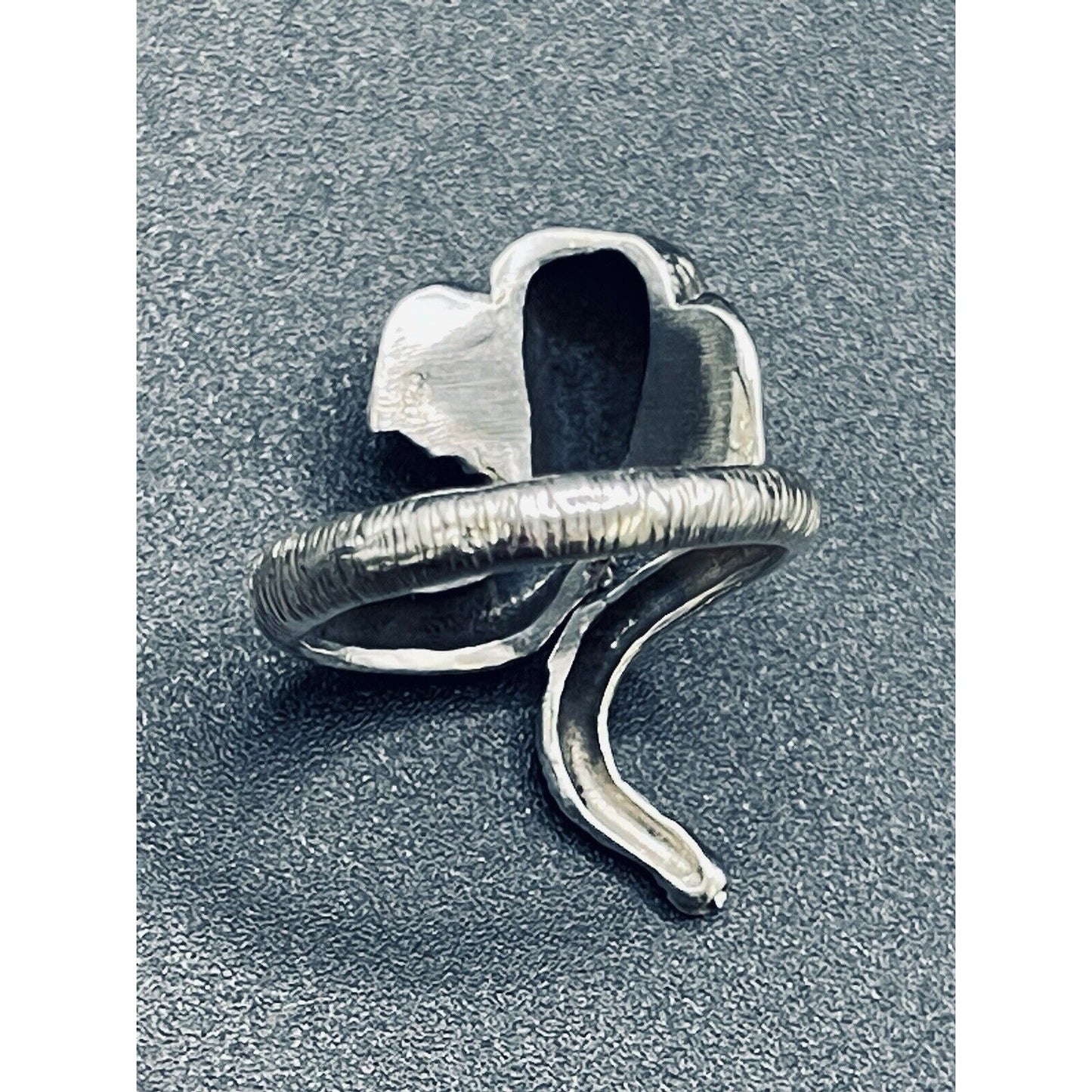 New Condition Sterling Silver Elephant Ring Size 7.00 Slightly Adjustable
