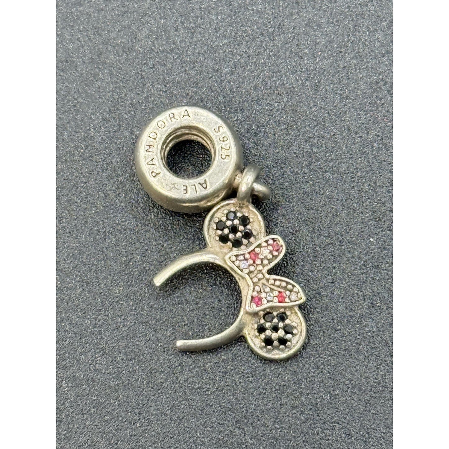Vintage Pandora Disney Mickey Minnie Mouse Ears Charm ALE P5