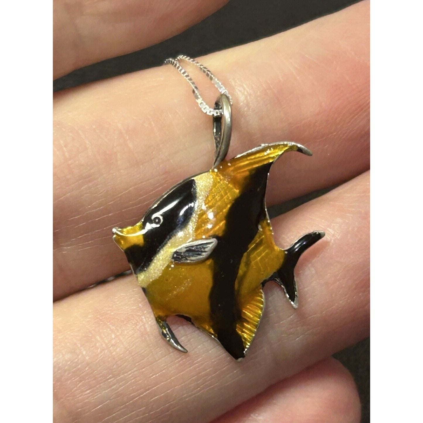 18” Moorish Idol Sterling Silver Pendant Necklace 925 L3