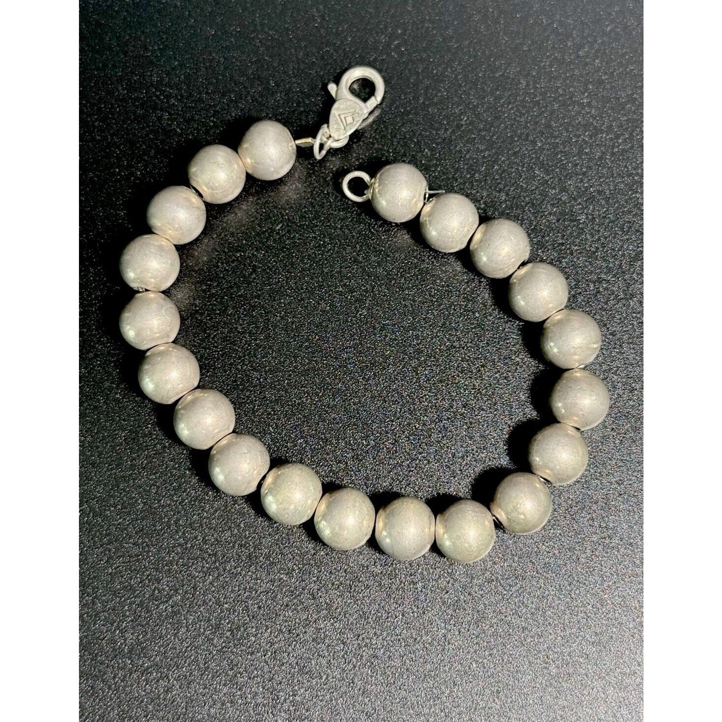 Silpada Sterling Silver 9MM Ball Bracelet 7.5” 21 Grams Heavy Wear M28