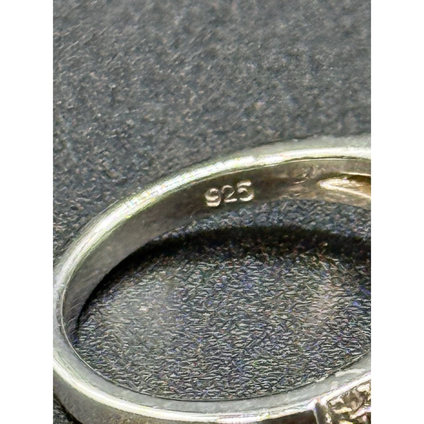 EUC Sterling Silver Cubic Zirconia Split Halo Ring Size 6.50 925 #5 P5