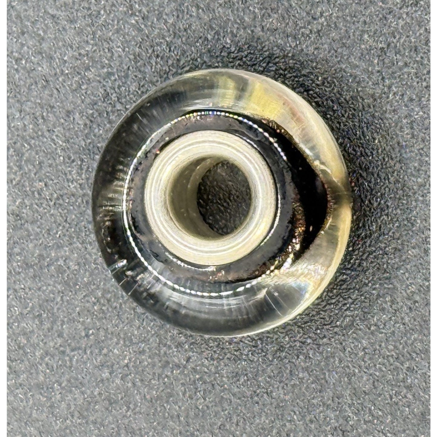 Chamilia Sterling Silver Shimmering Pink, Black, Gold Murano Charm #2 P19