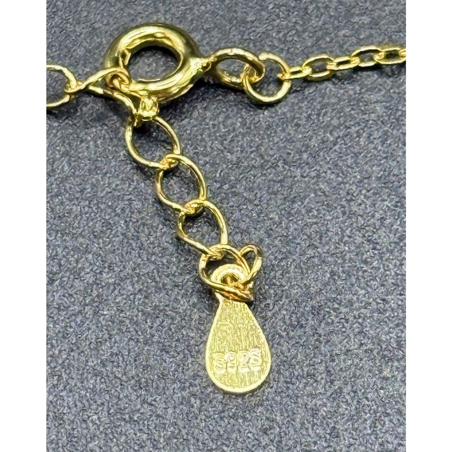 18” New Condition Gold S.S. Genuine Pearl Moissanite Modernist Pendant GRA
