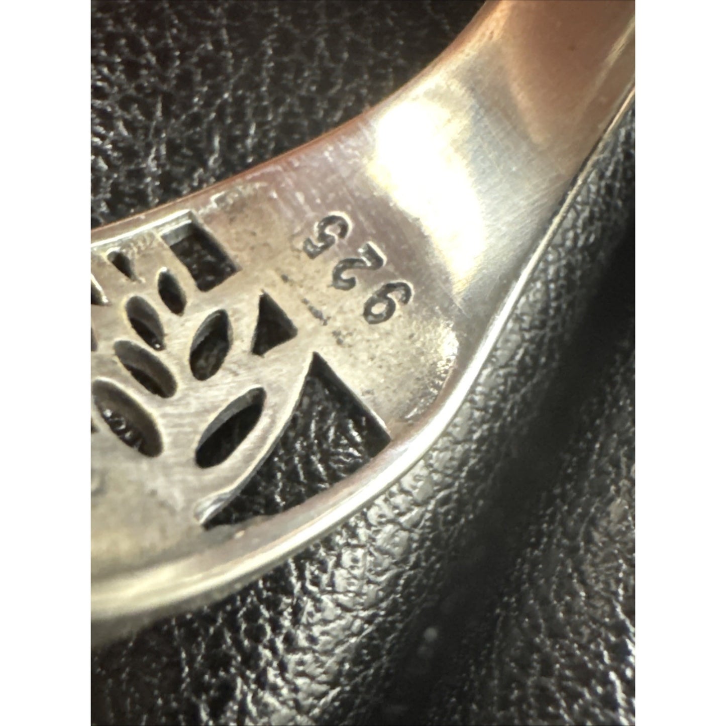 New Condition Sterling Silver Sunflower Openwork Band Ring 925 Size 7
