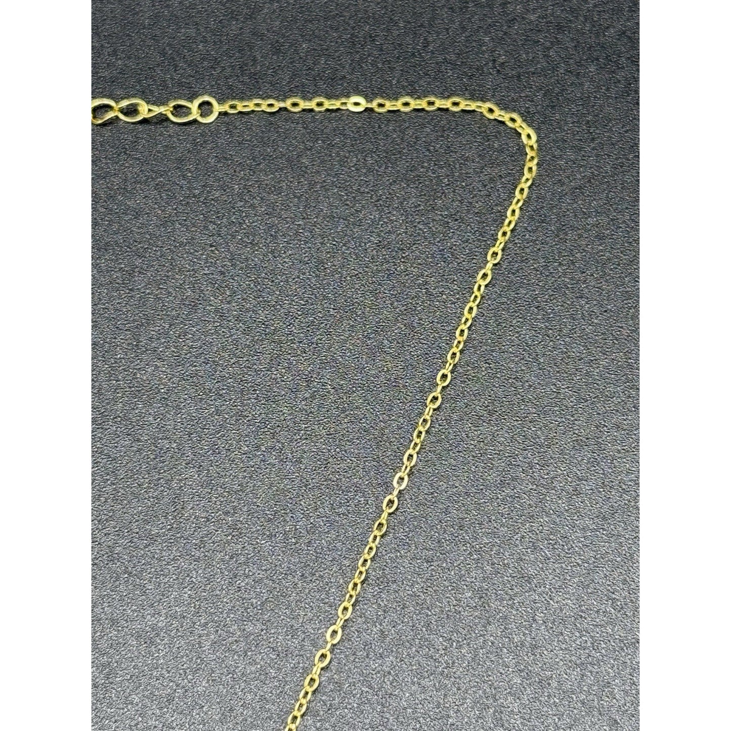18” New Condition Gold Sterling Silver Moissanite Cross Pendant Necklace GRA