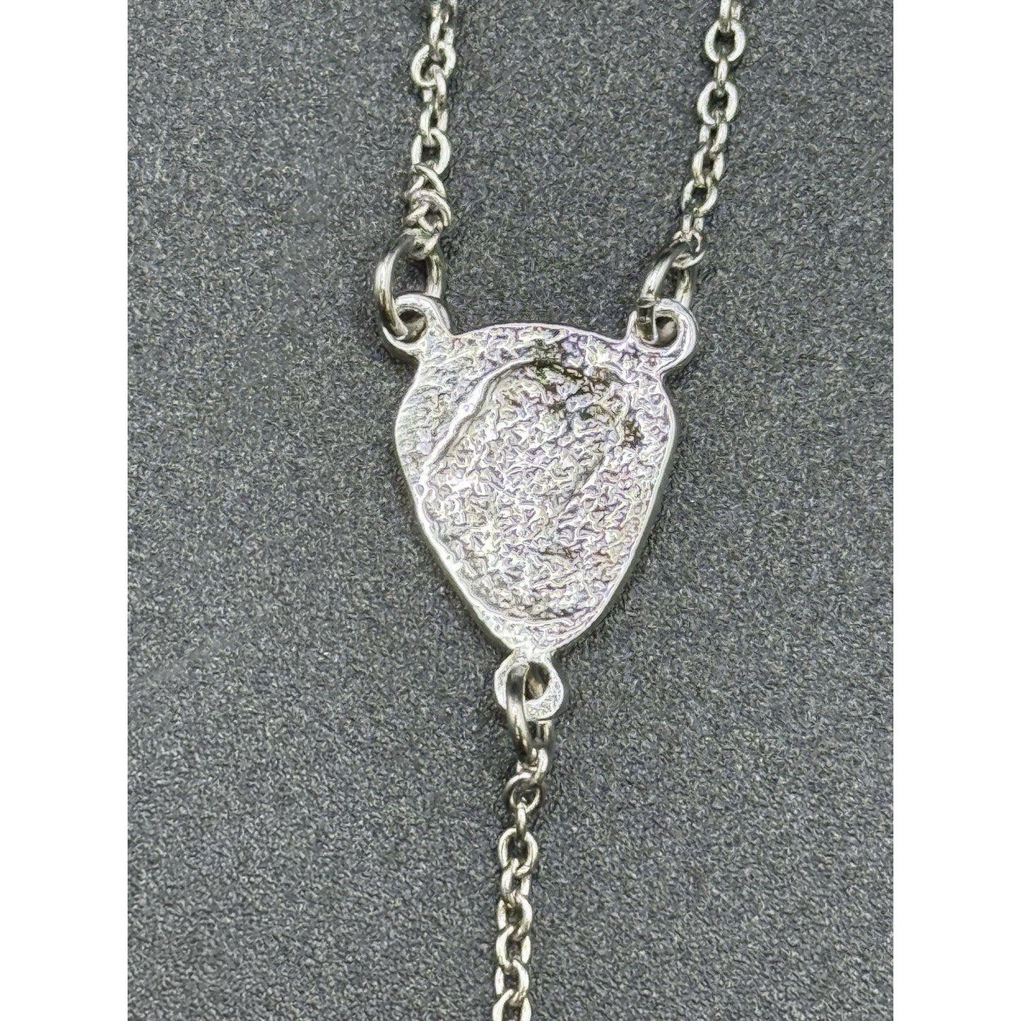 New Condition 18” Sterling Silver Bead Rosary Necklace 925