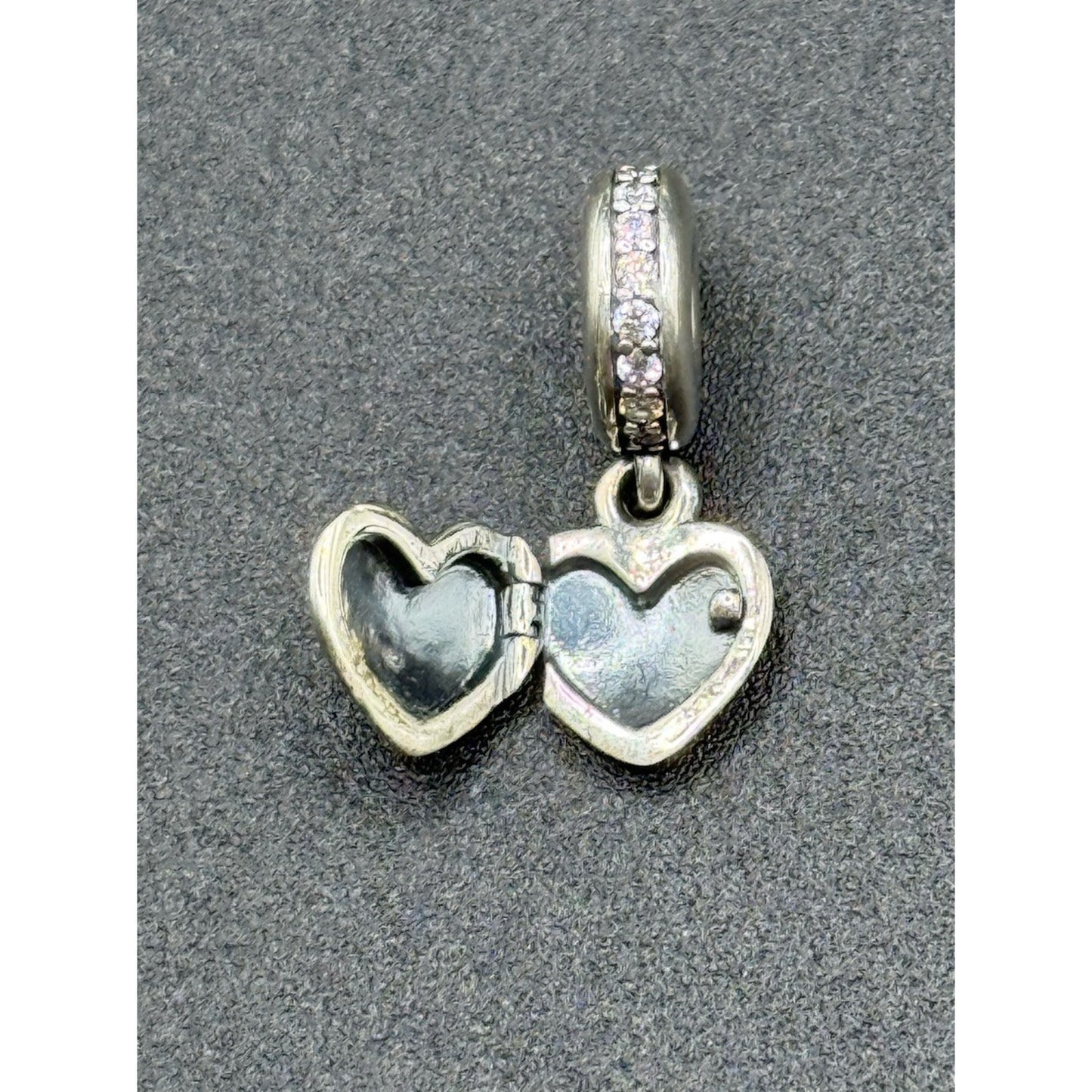 Pandora Sterling Silver Cubic Zirconia Locket Charm “My Beautiful Wife” ALE P12