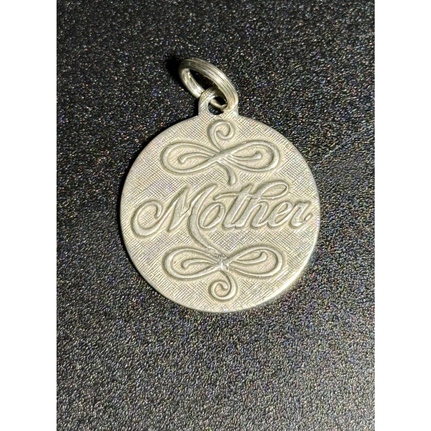 Vintage Sterling Silver “Mother” Disc Charm 925 M28