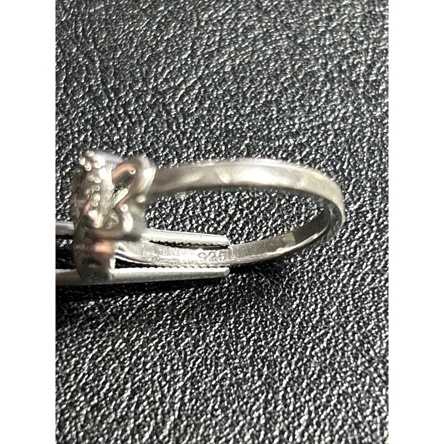 Sterling Silver Triple Heart Ring Size 7.00 925 Cubic Zirconia P20