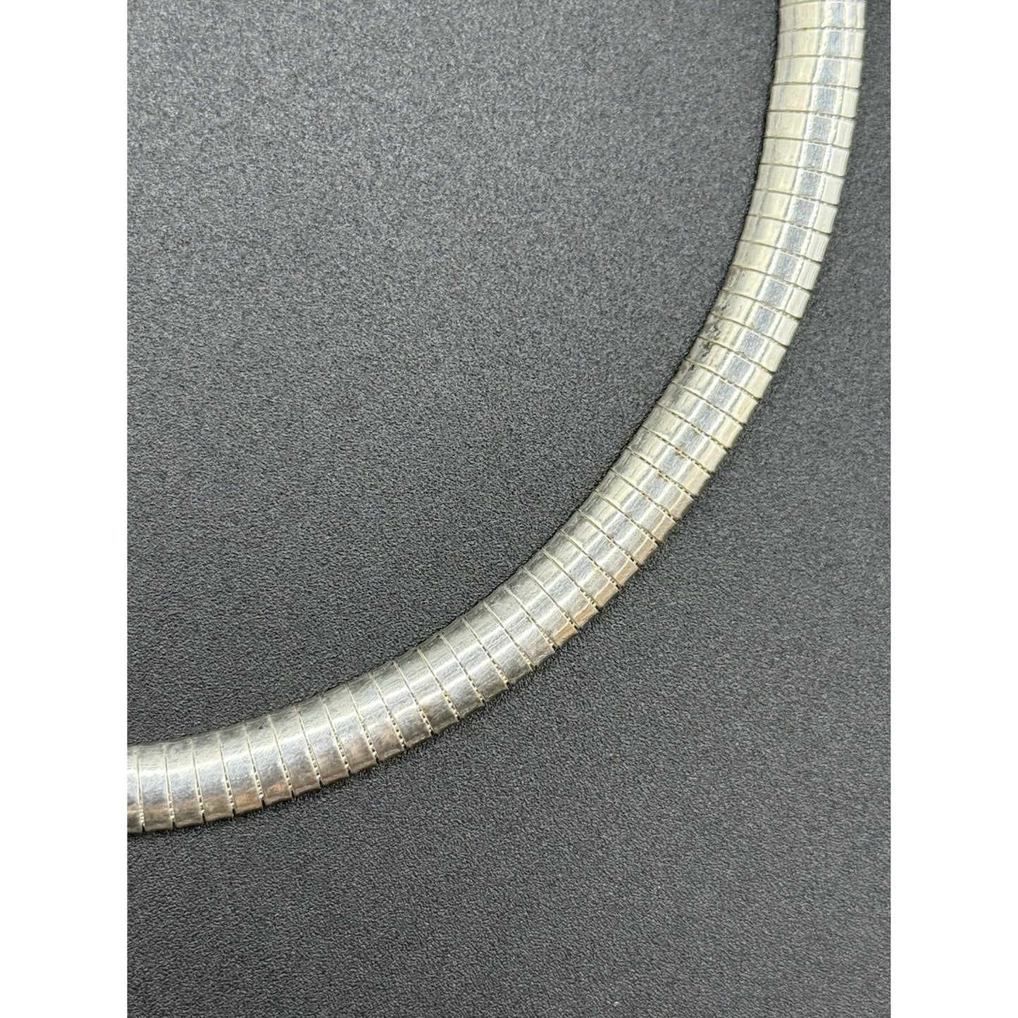 16” Sterling Silver Omega Style Collar Necklace 34 Grams P5
