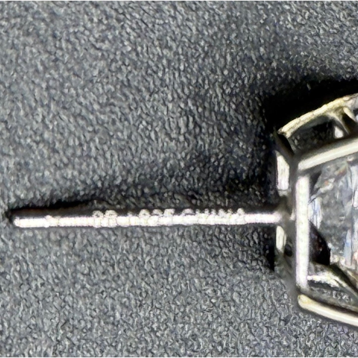Sterling Silver 8MM Princess Cut Cubic Zirconia Stud Earrings P3
