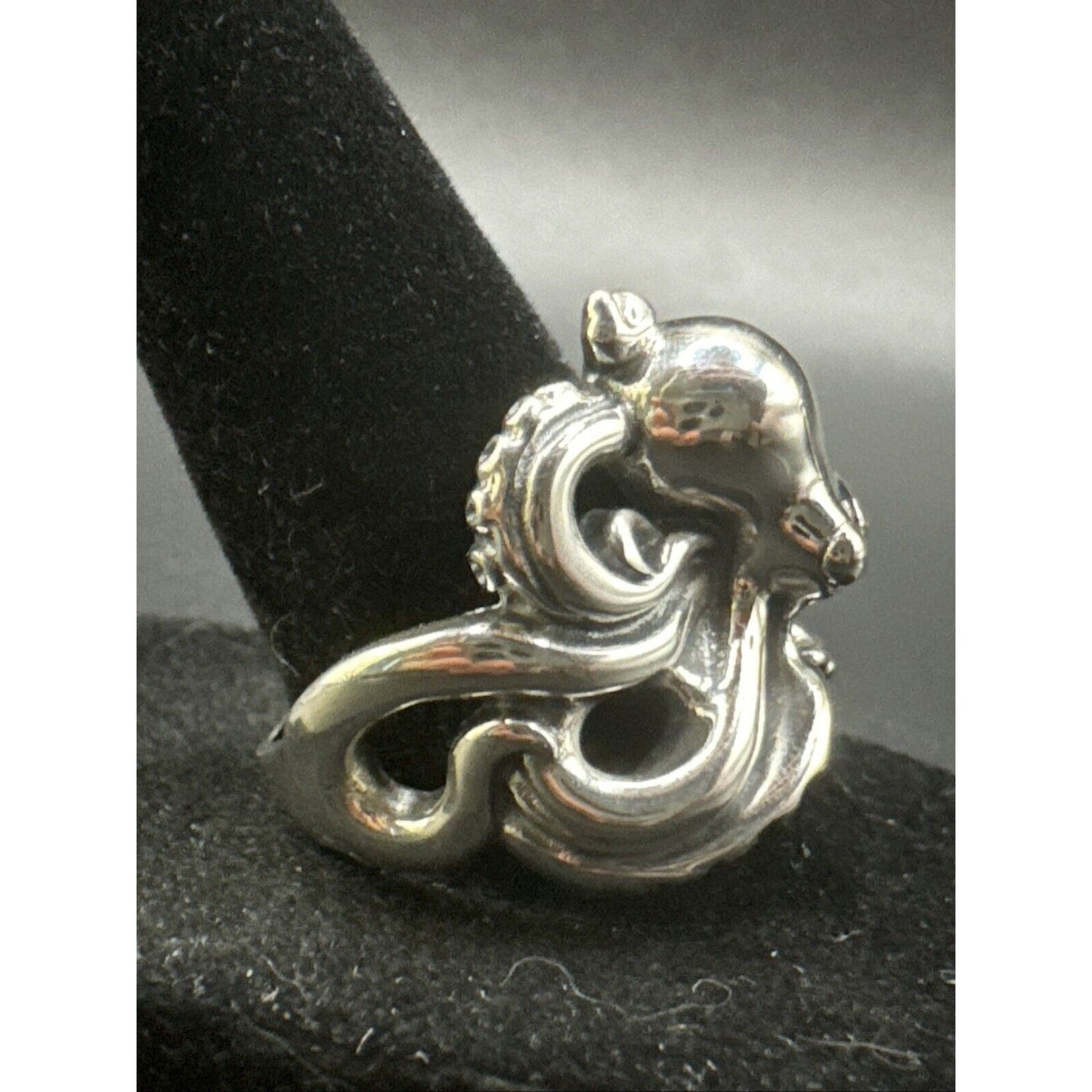New Condition Sterling Silver Octopus Ring 925 Size 10