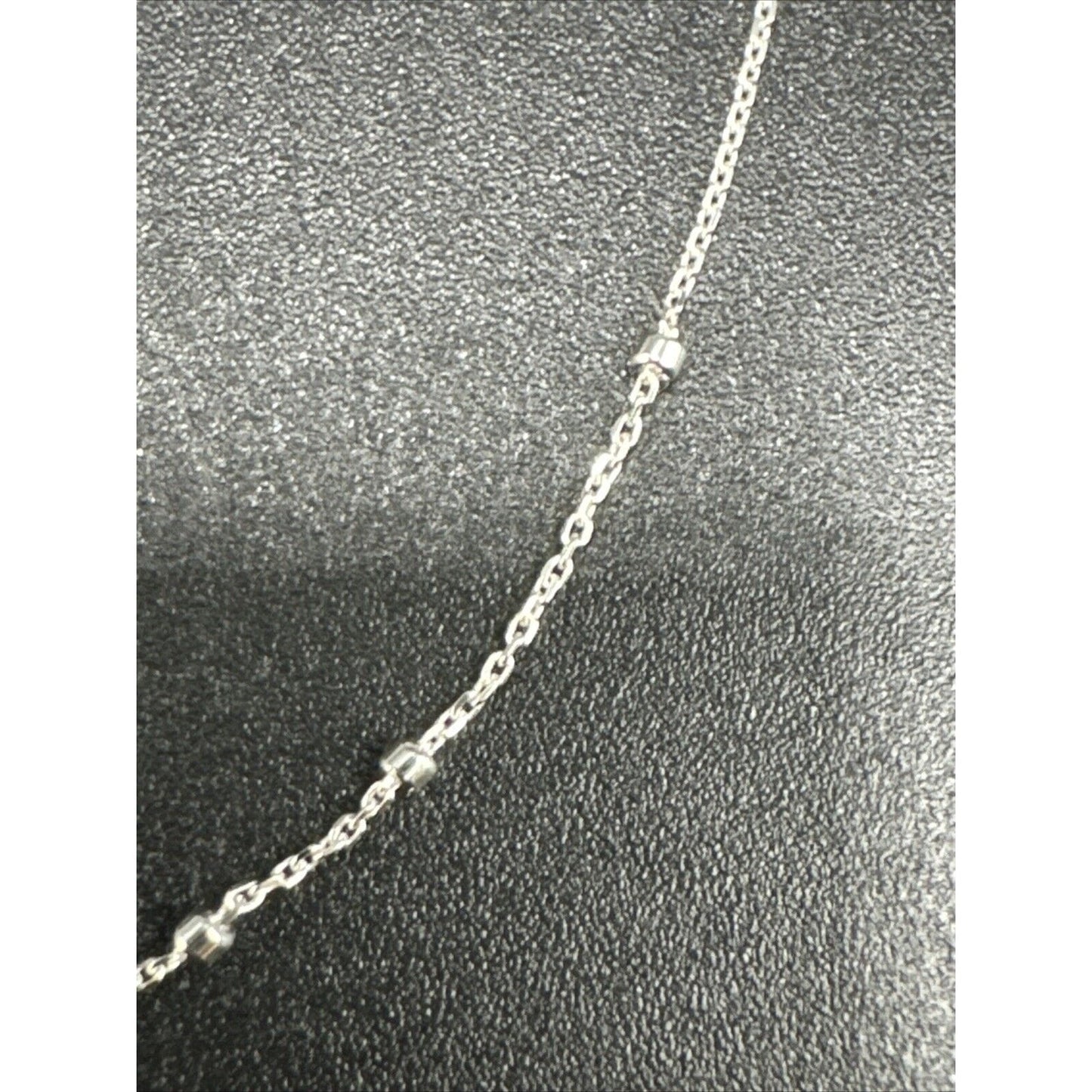 18” New Condition Sterling Silver Rosary Necklace 925