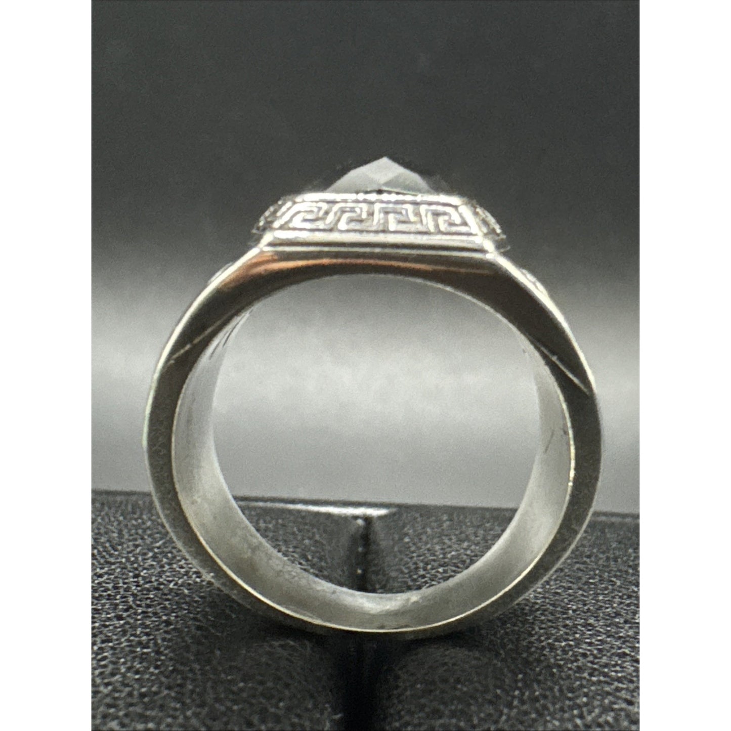 New Condition Sturdy Faceted Onyx Scorpion Ring 925 Size 10 Zodiac