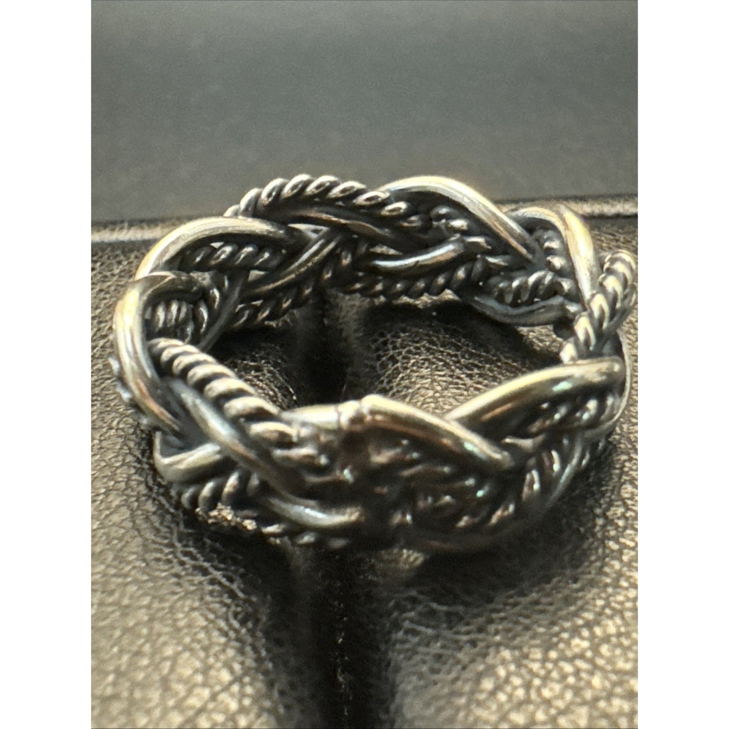 New condition sterling silver weave band ring size 9. 75