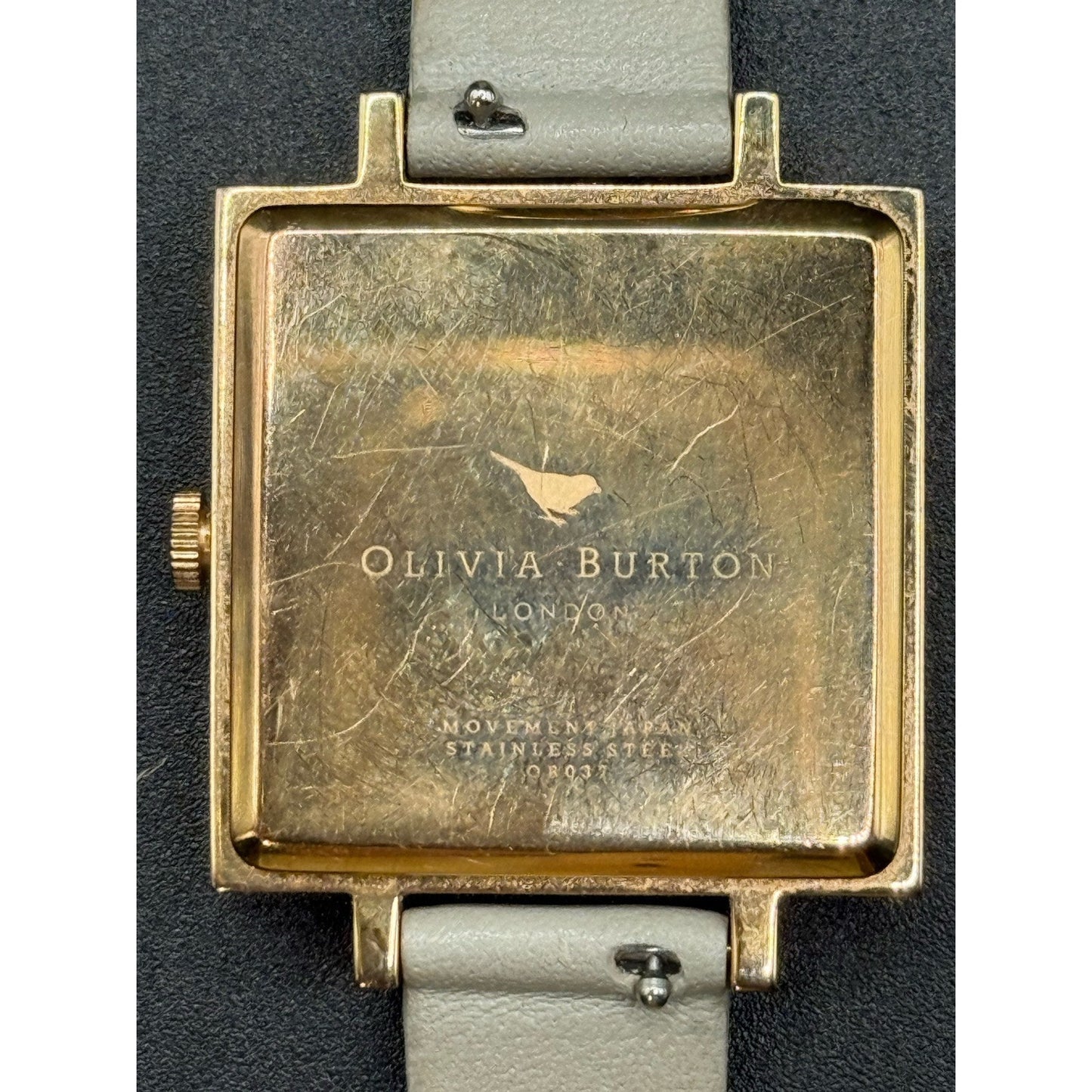 Olivia Burton Gold Tone Square Watch New Battery N18