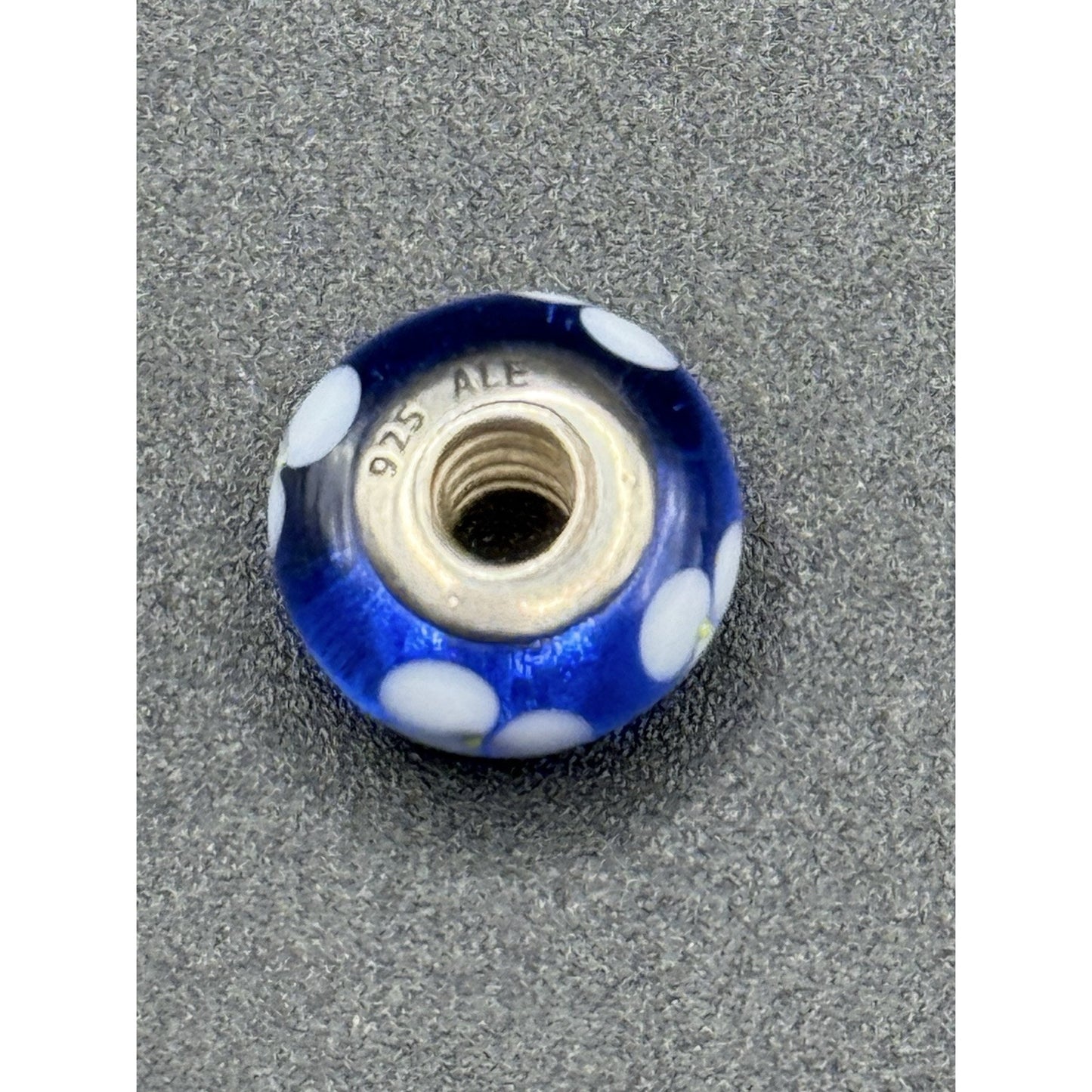 Pandora Blue Murano Glass Flower Charm N19