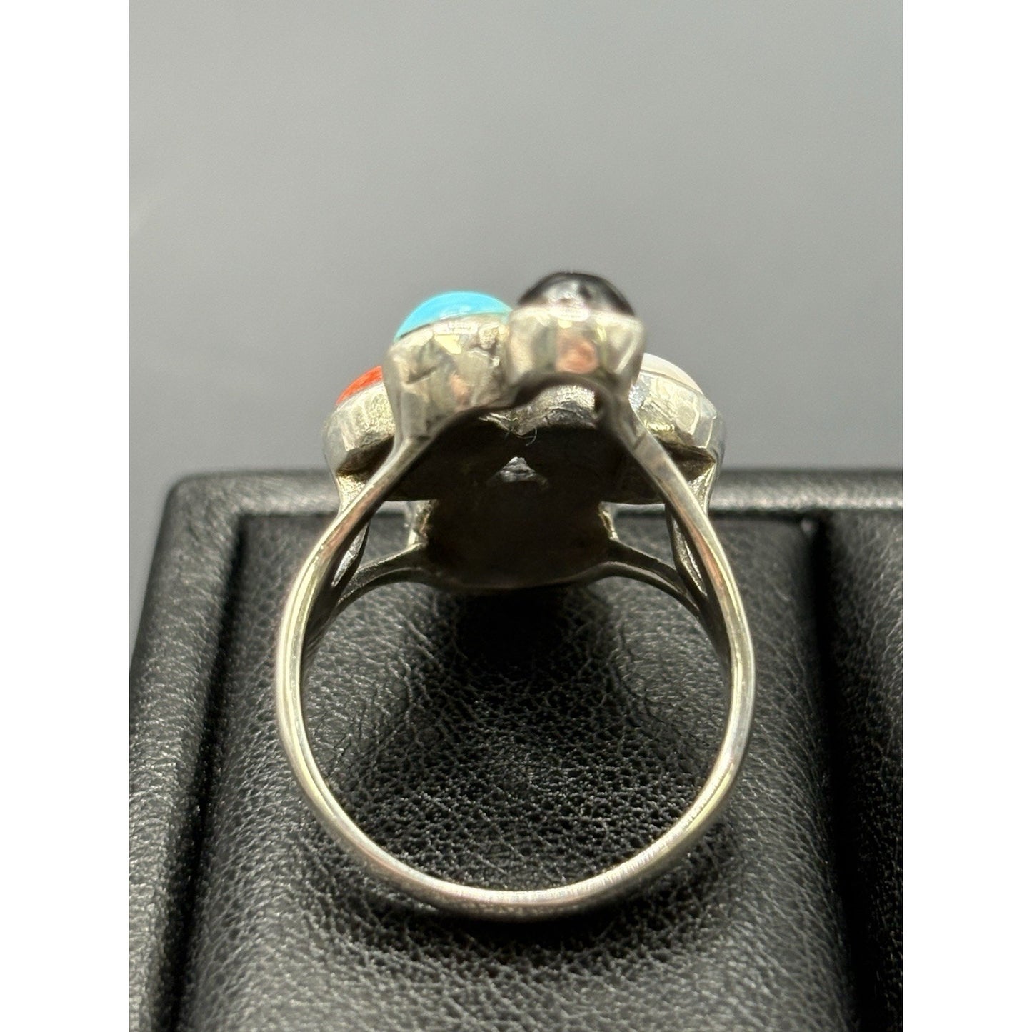 New Condition Sterling Silver Multi Gemstone Ring Size 7