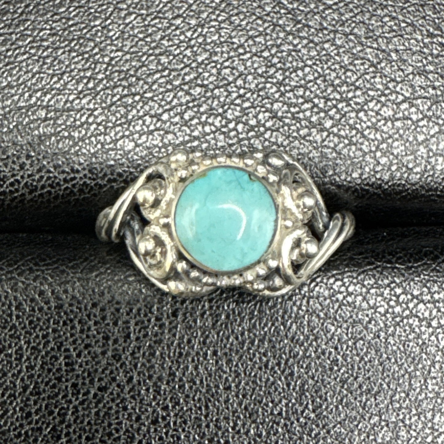 EUC Sterling Silver Turquoise Wire Wrap Ring 925 Size 7 P2