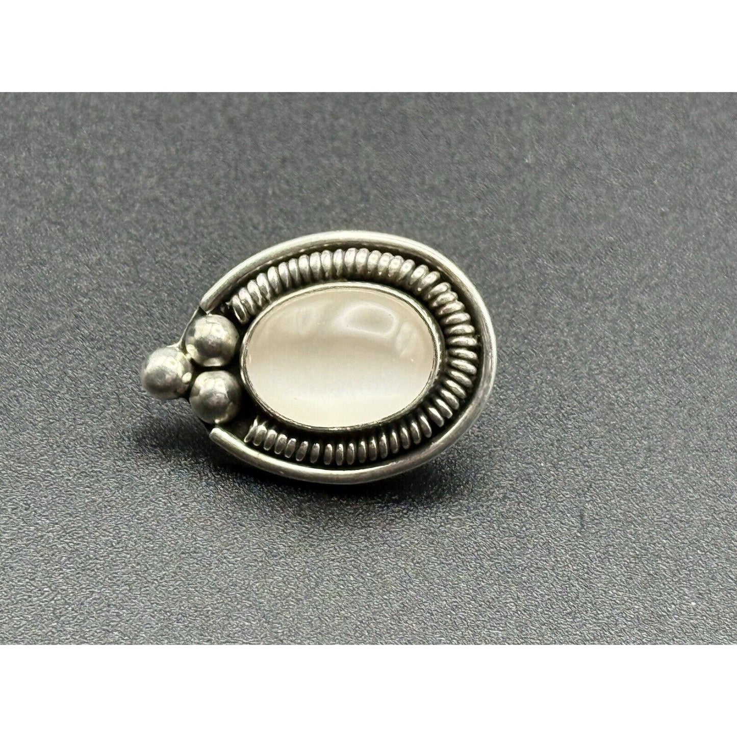 ATI Sterling Silver Cats Eye Glass Earrings 925 Mexico N11