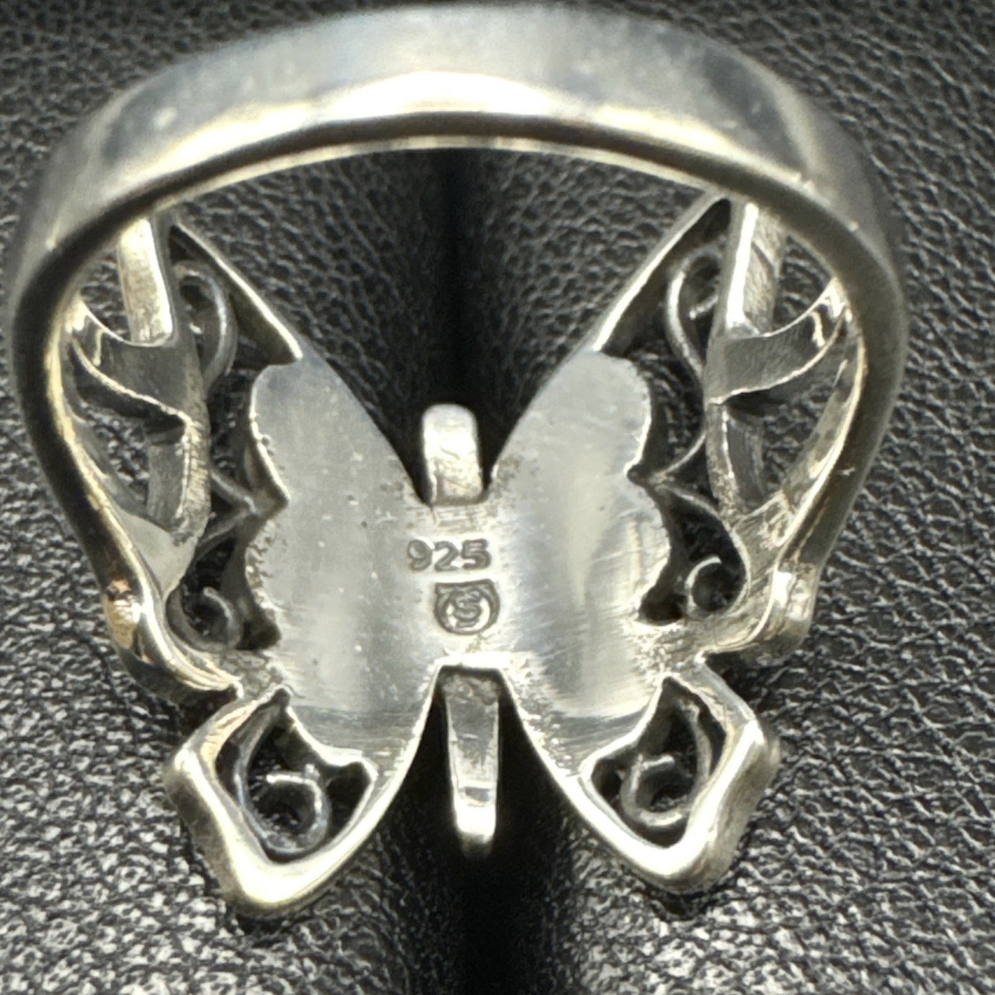 New Condition Sterling Silver Turquoise Butterfly Ring Size 7