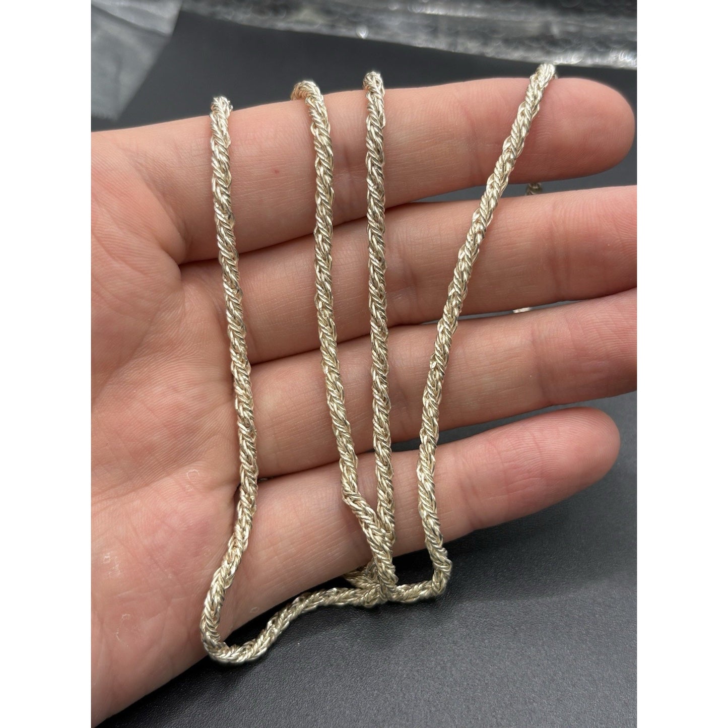30" Sterling Silver Rope Chain 2.5MM Necklace 12 Grams 925 W18
