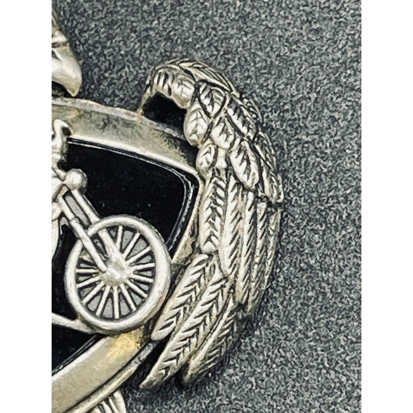 Vintage As Motorcycle Eagle “Live To Ride” Pendant 16 Grams J21