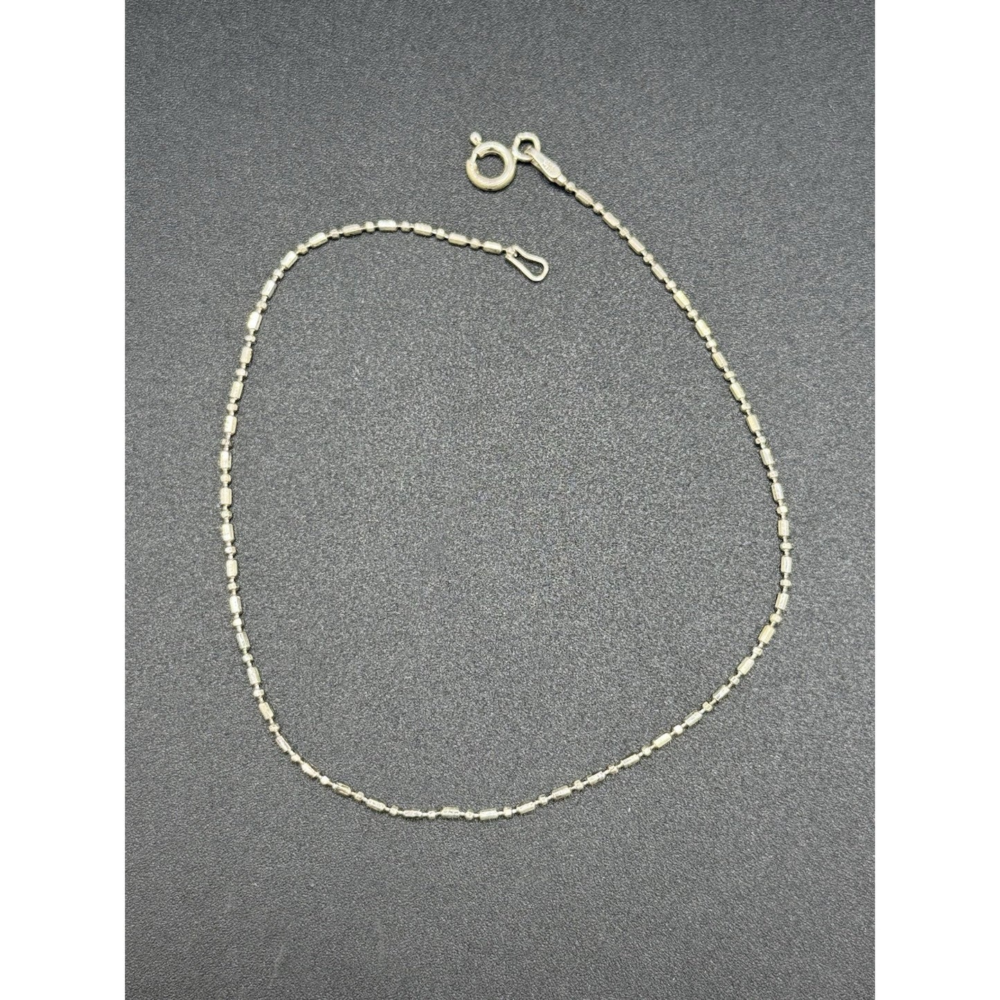 9” Sterling Silver Dashes Anklet Bracelet 925 P10