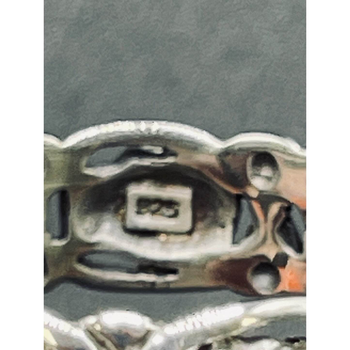 New Condition Sterling Silver Skull Band Ring Size 13.00