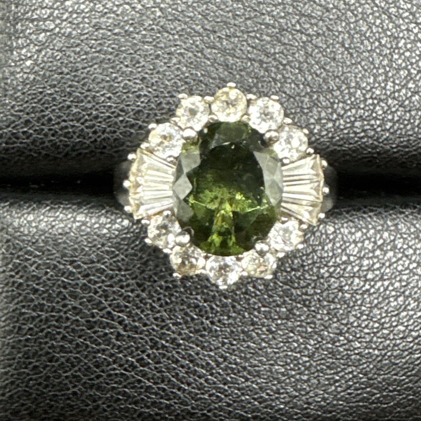 EUC Chrome Diopside Topaz Ring Size 8 U1