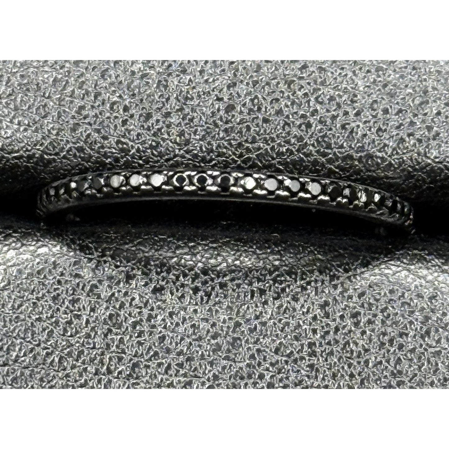 Black Oxidized Sterling Silver Black Cubic Zirconia Ring Size 9.00 N13