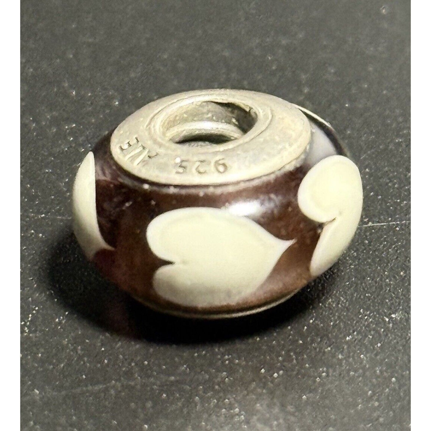 Pandora Sterling Silver Murano Heart Charm ALE M28
