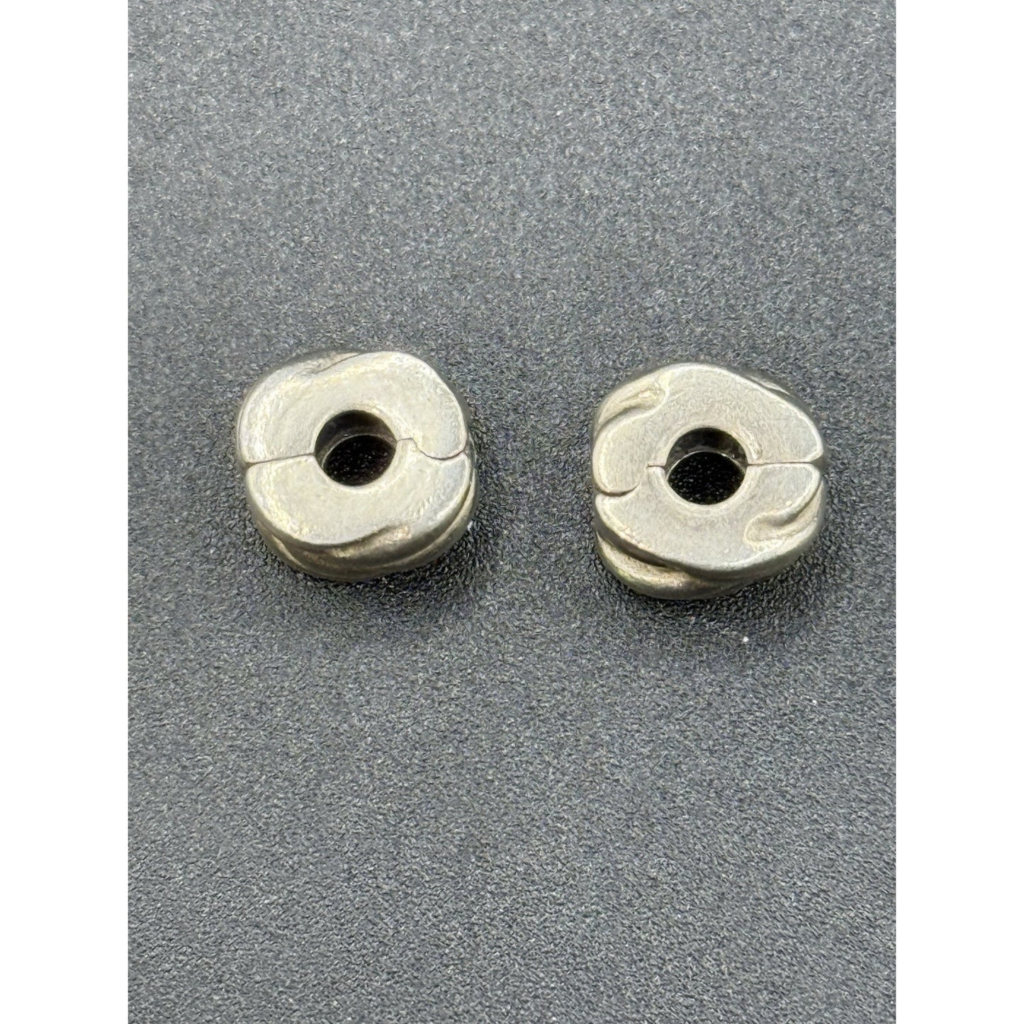 Two (2) Pandora Braided Clip Charms ALE P5