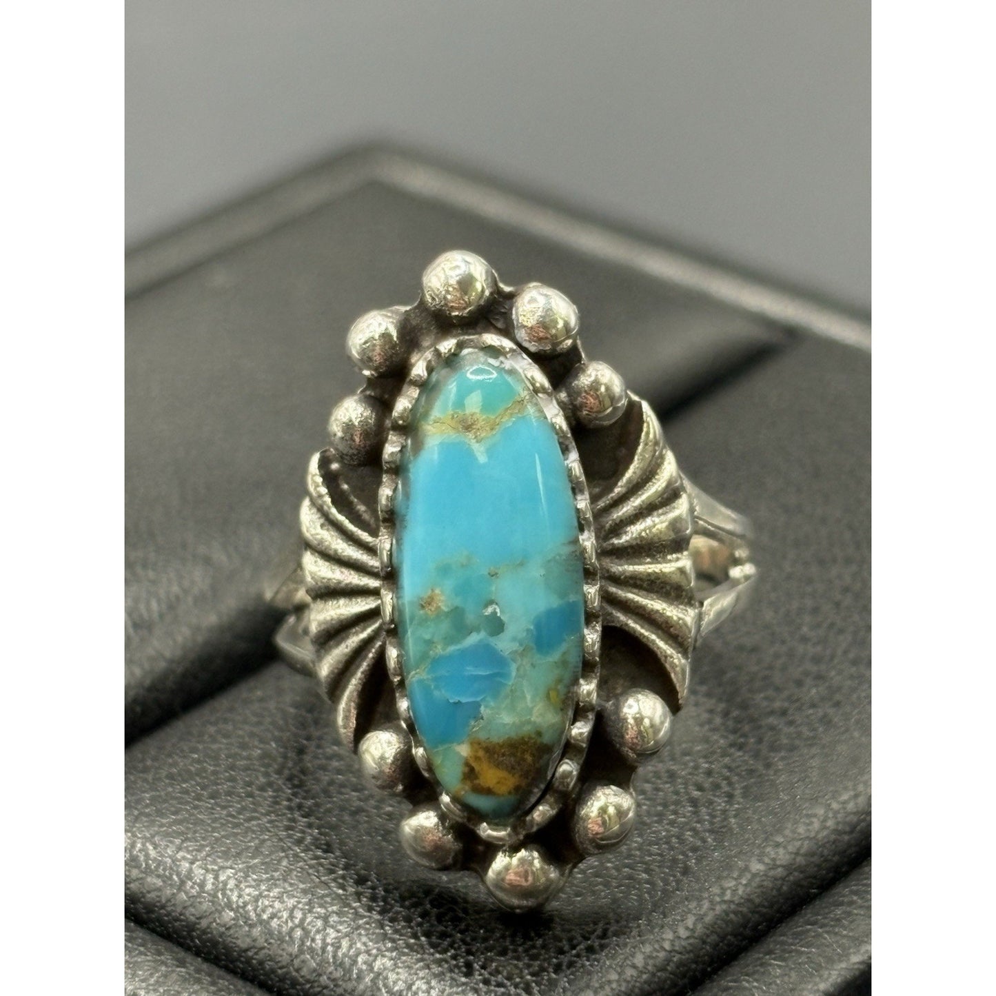 New Condition Sterling Silver Turquoise Ring Size 7