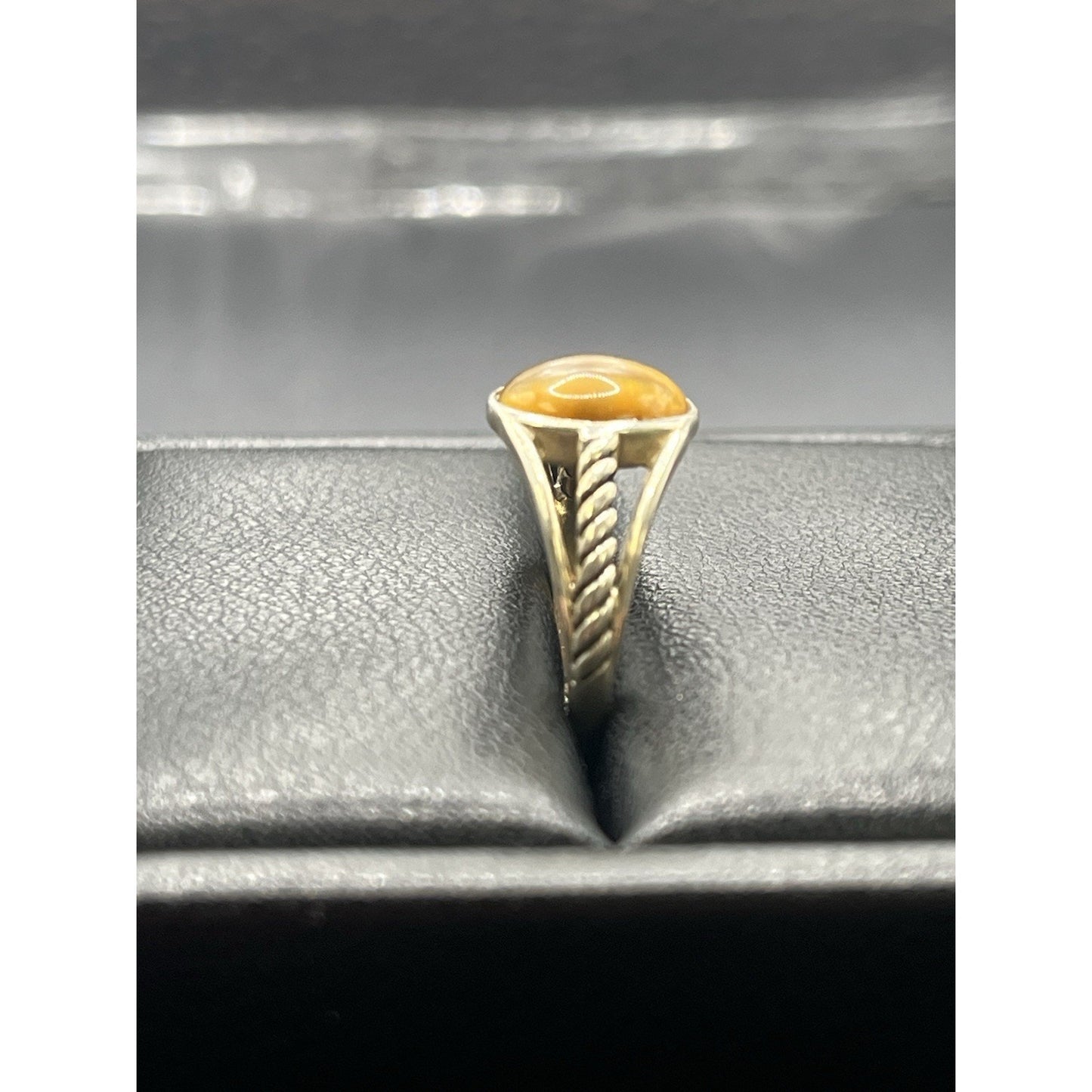 Vintage Sterling Silver Tigers Eye Ring Size 8 W11