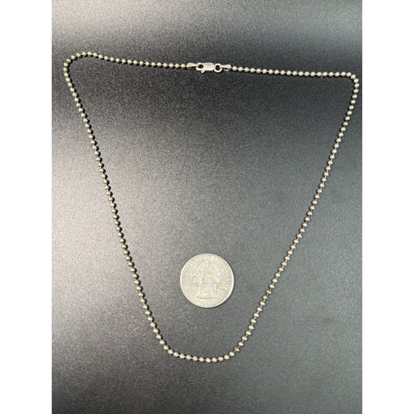 18” Sterling Silver Bathtub Chain Necklace 925 M29