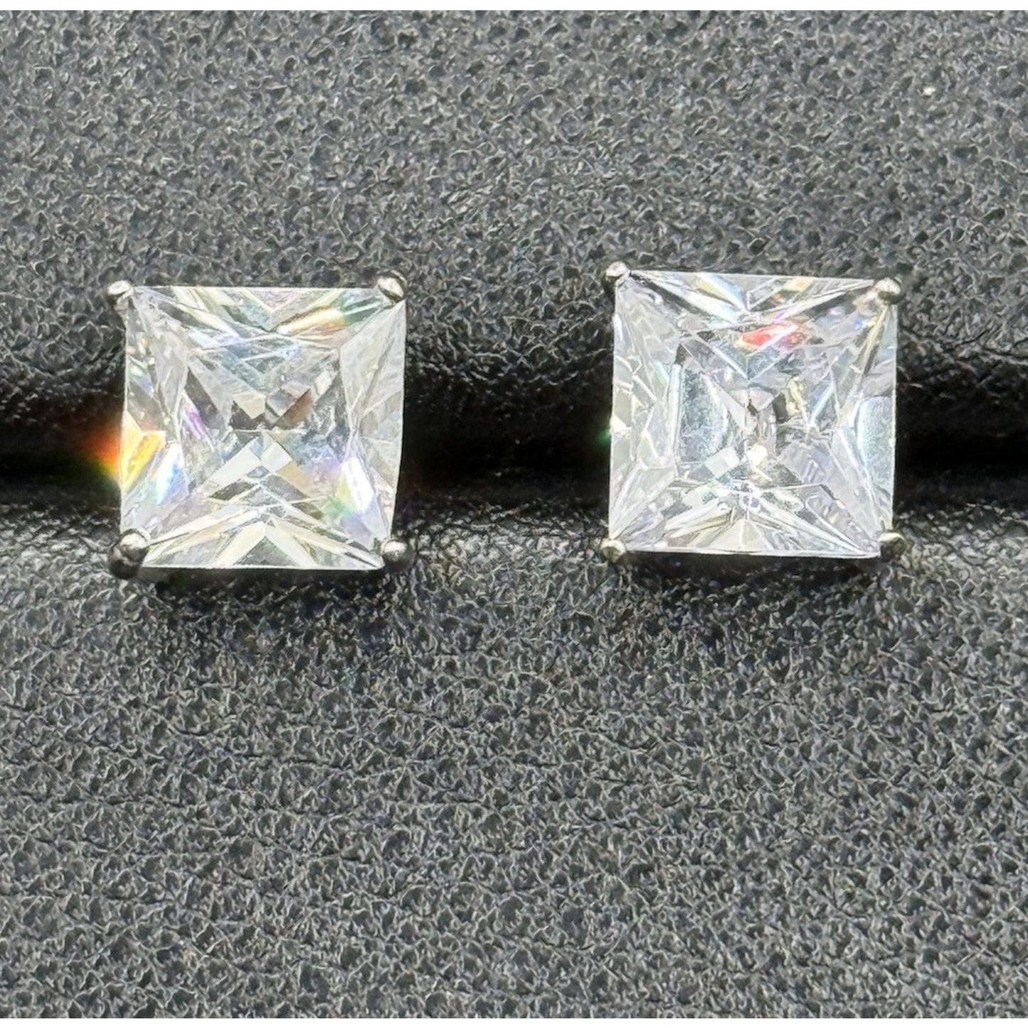 JTV EUC Bella Luce Sterling Silver Princess Stud Earrings 925 N19