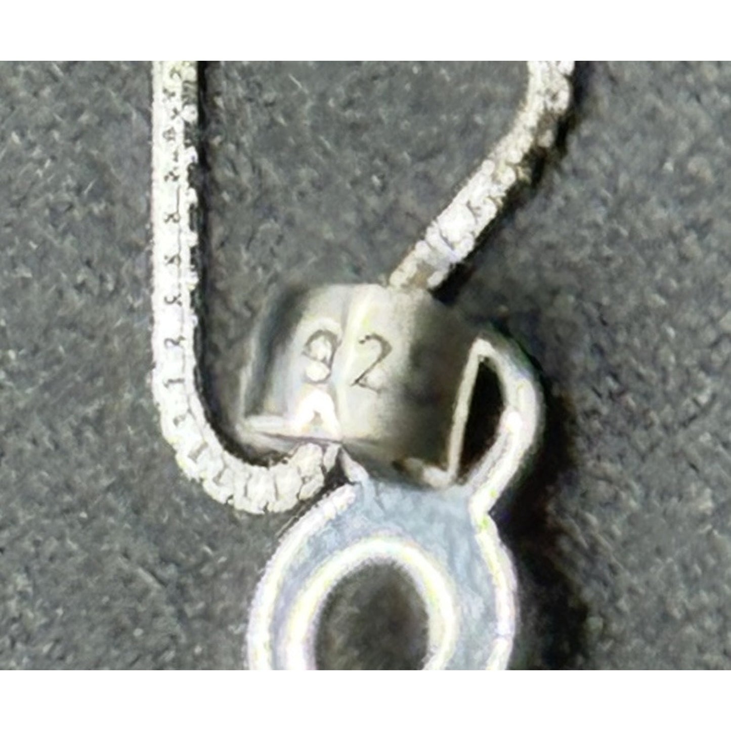 18” New Condition Sterling Silver Dainty Turquoise Snake Pendant Necklace 925