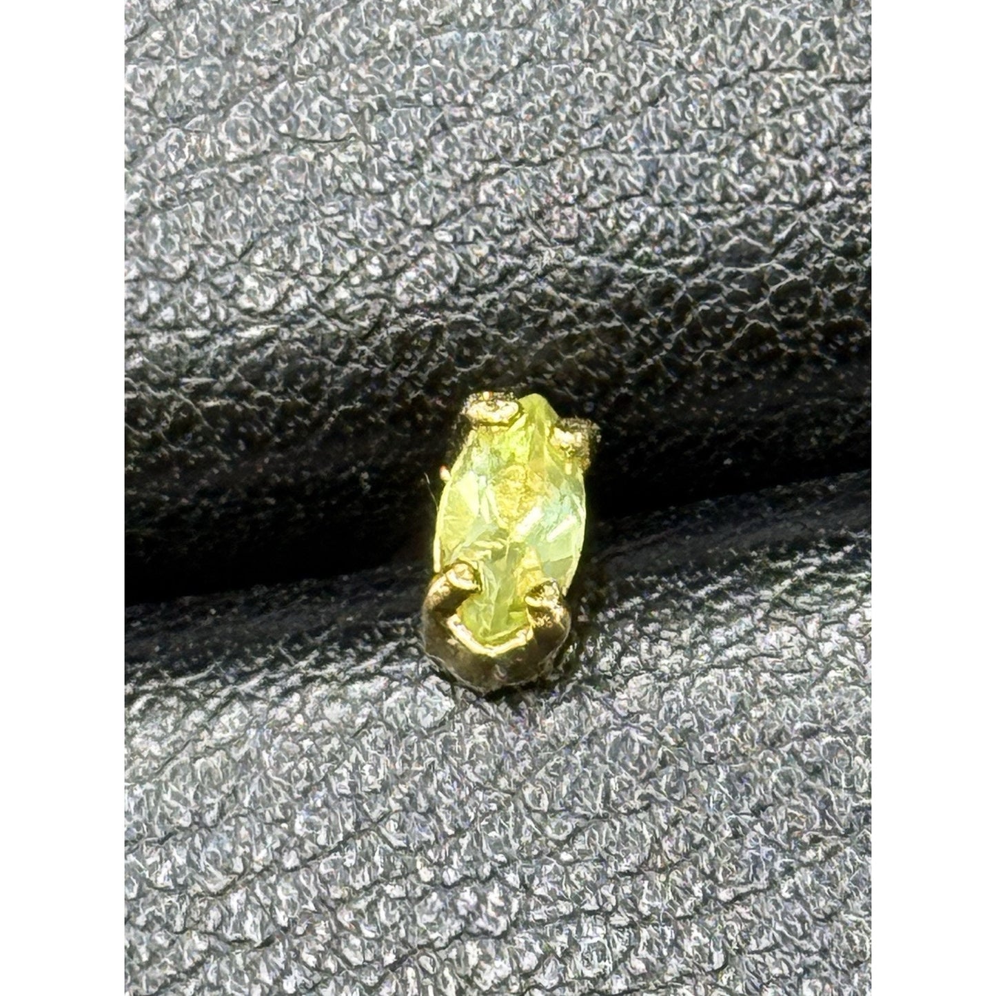 Gold Sterling Silver Peridot Stud Earrings 925 P3