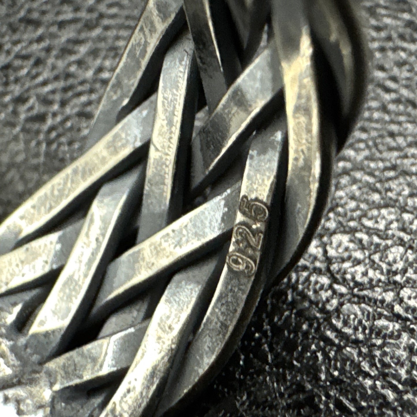 New Condition 8mm Braided Band Ring 925 Size 7