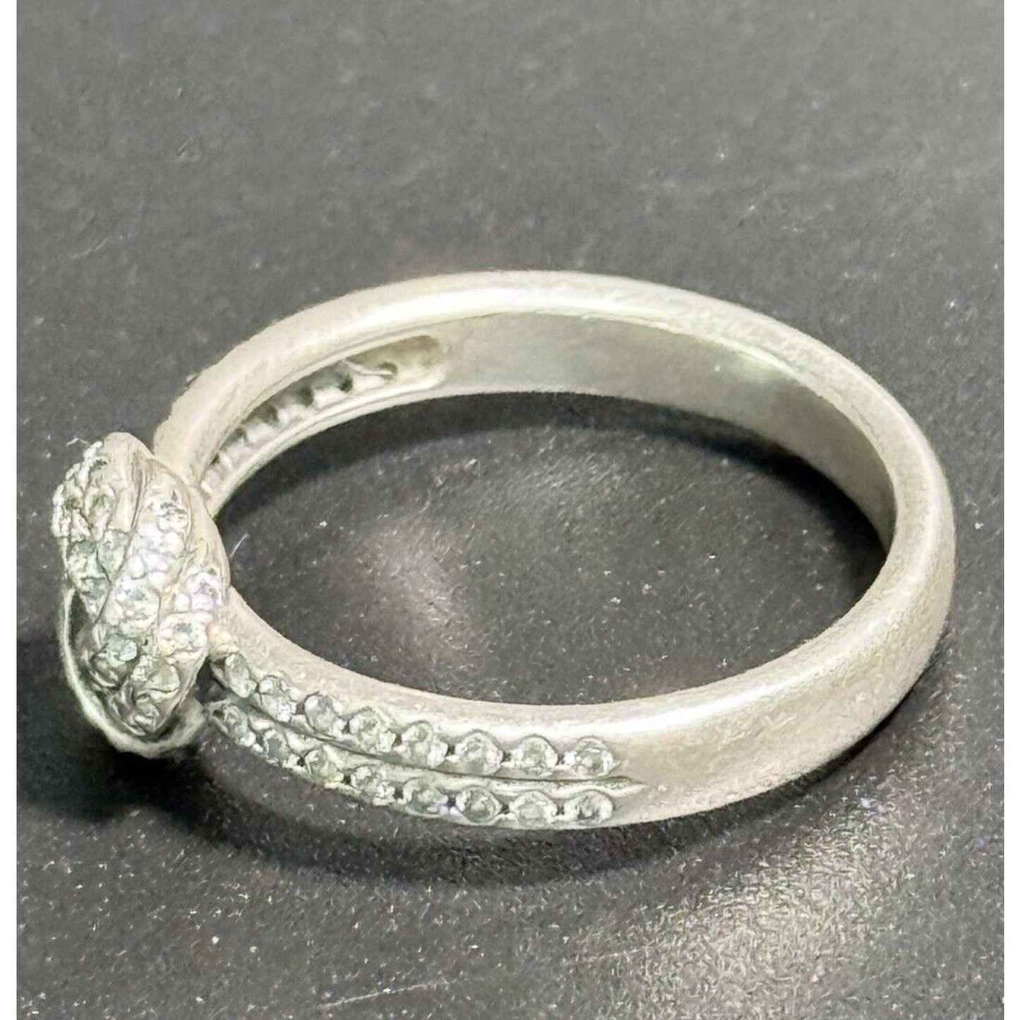 Pandora Sterling Silver Cubic Zirconia Love Knot Ring Size 6.50 M28
