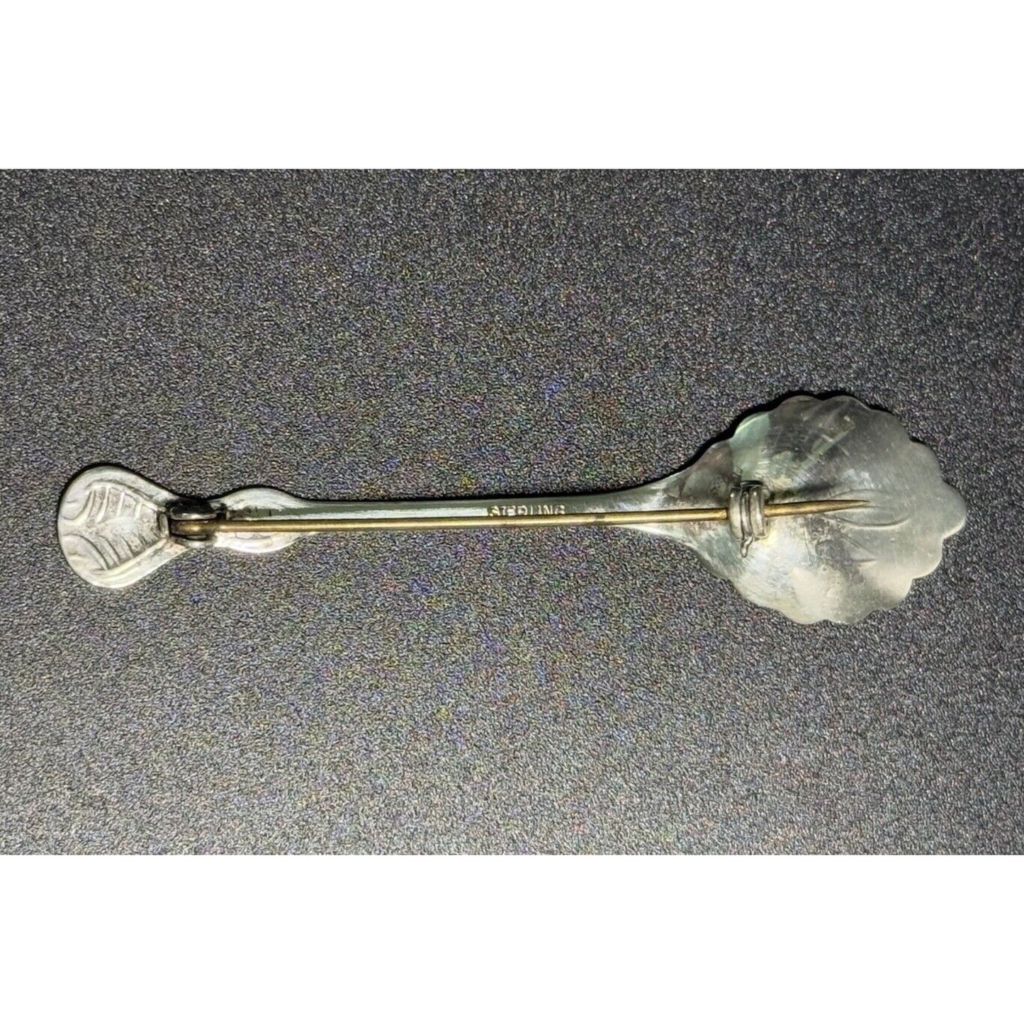 2.5” Sterling Silver Spoon Bar Brooch Pin 925 M24