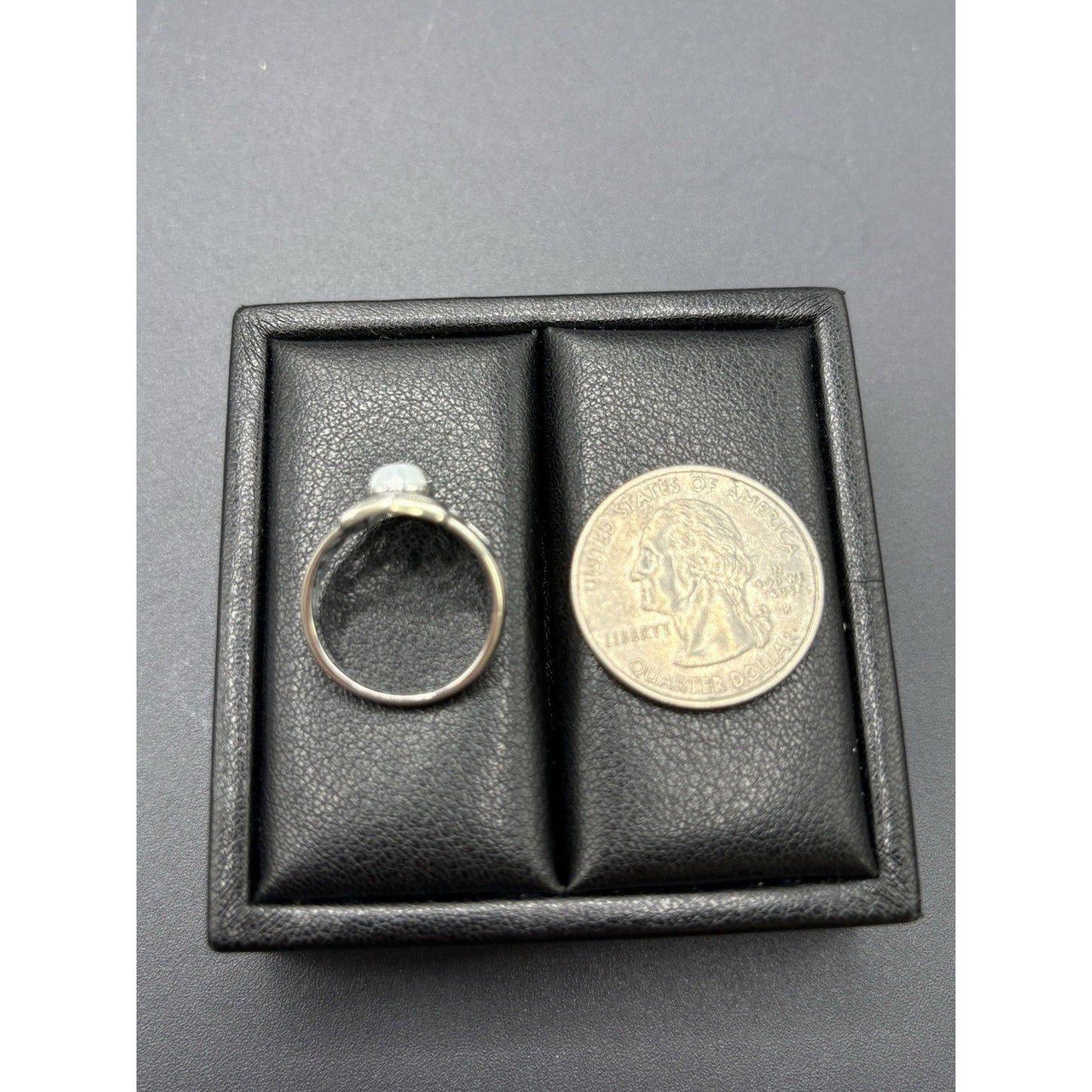 New Condition Sterling Silver Moonstone Spiderweb Ring Size 6