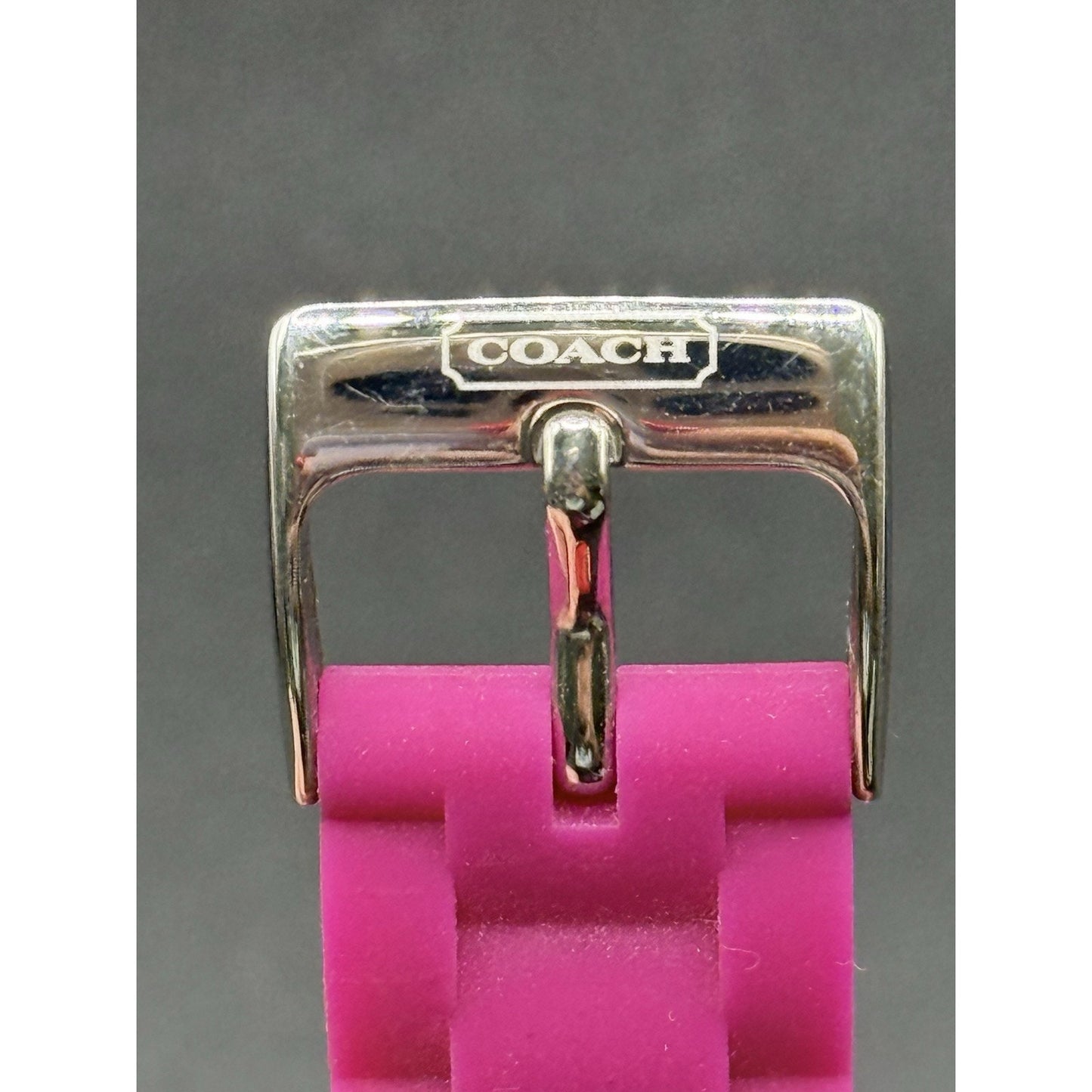 Coach 40MM Orange Pink Rubber Watch N19