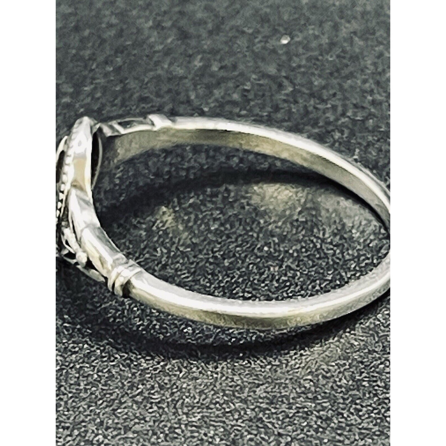 New Condition Sterling Silver Dainty Cross Ring Size 800 925