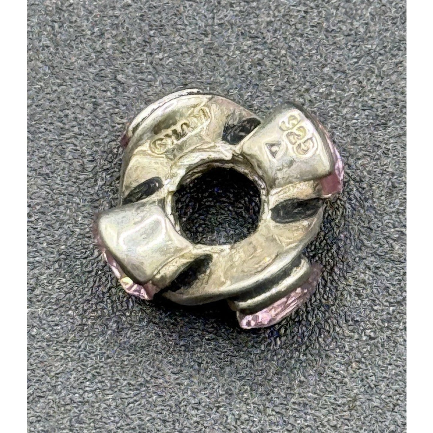 Chamilia Sterling Silver Pink Cubic Zirconia “Forever” Retired Charm P18