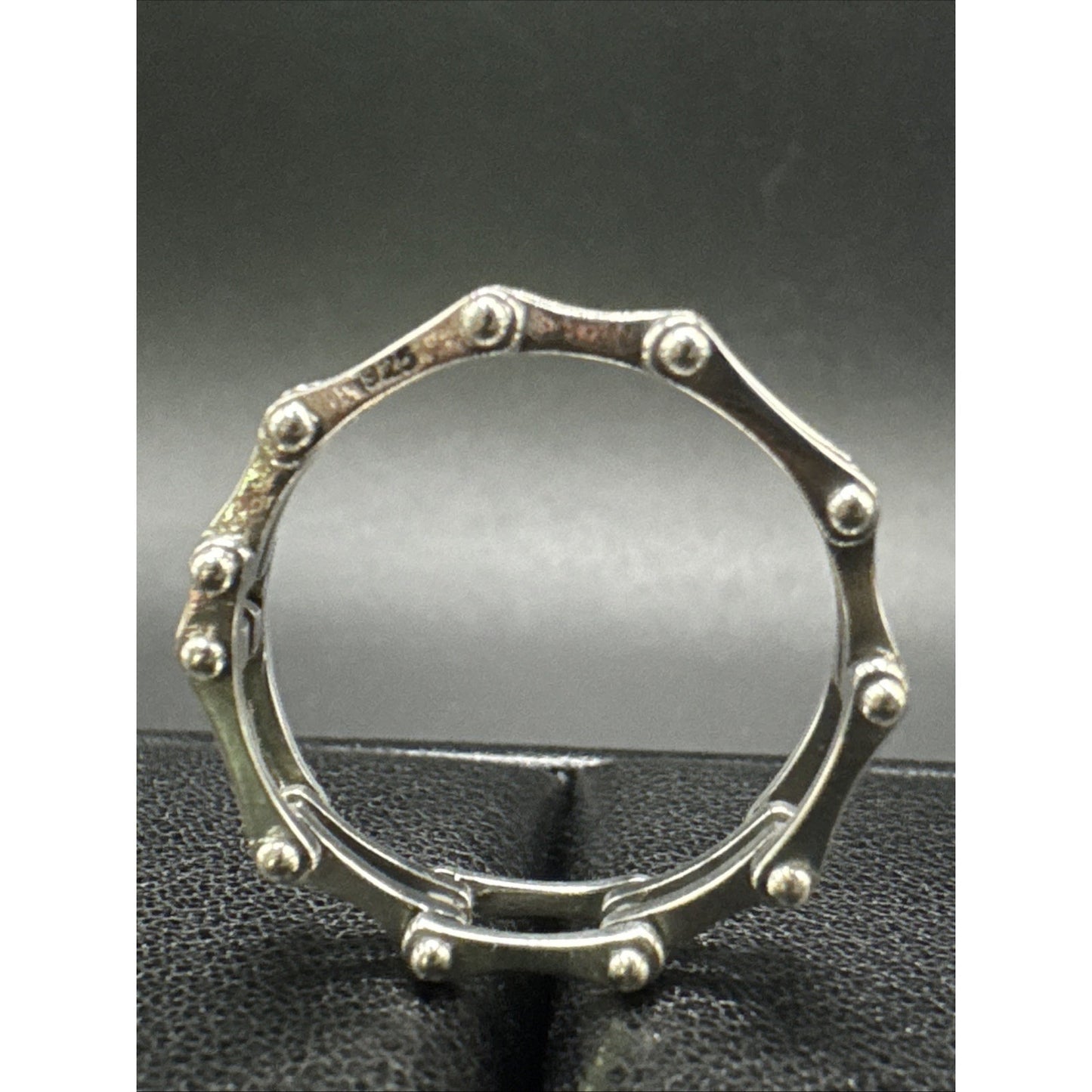 New Condition Sterling Silver Bike Chain Ring Size 13
